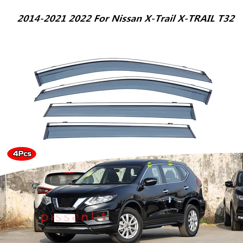 Wnd Deflectors FOR NSSAN X-TRAL T30 Mk1 2001-2007 4pc Set TNTED