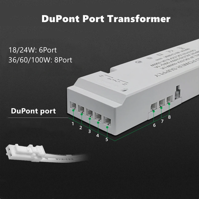 Description Picture 5 of itemAC110V-220V to DC12V Lighting Transformer DuPont Port Driver 3 Pin Hand Door Sensor LED Cabinet Light Power Supply 18W 24W 36W