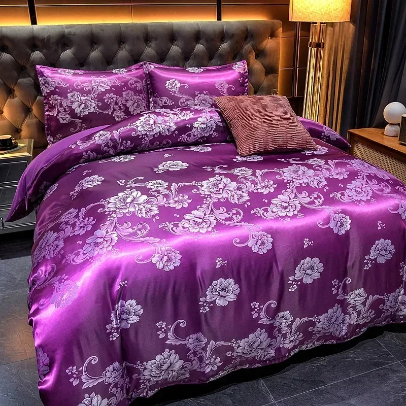 

Luxury Jacquard Bedding Set King Size Duvet Cover Bed Euro Quilts Single double Home Textile Quilt Cover High Quality For Adults