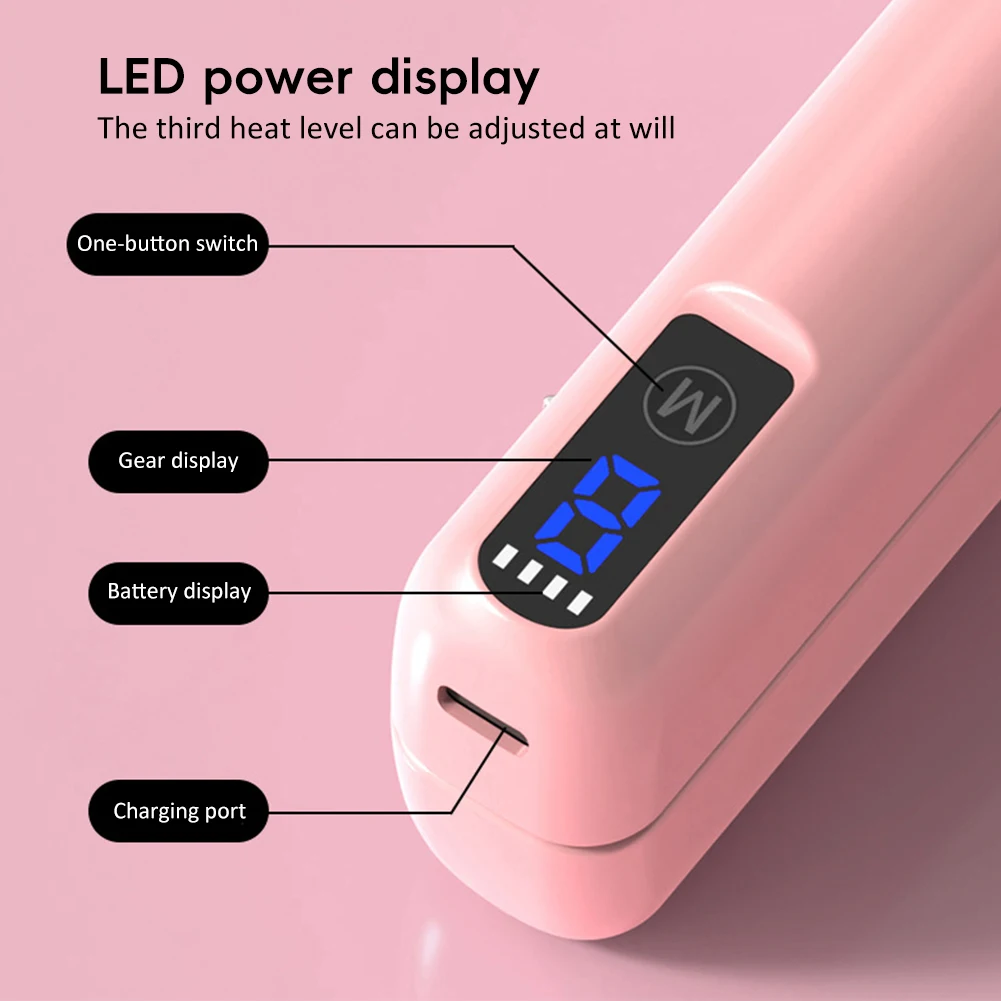 Foldable Lazy Hair Hot Comb Portable Mini USB Tool Fast Rechargeable Heating Styling Hair Straightening Hair Straigh 4