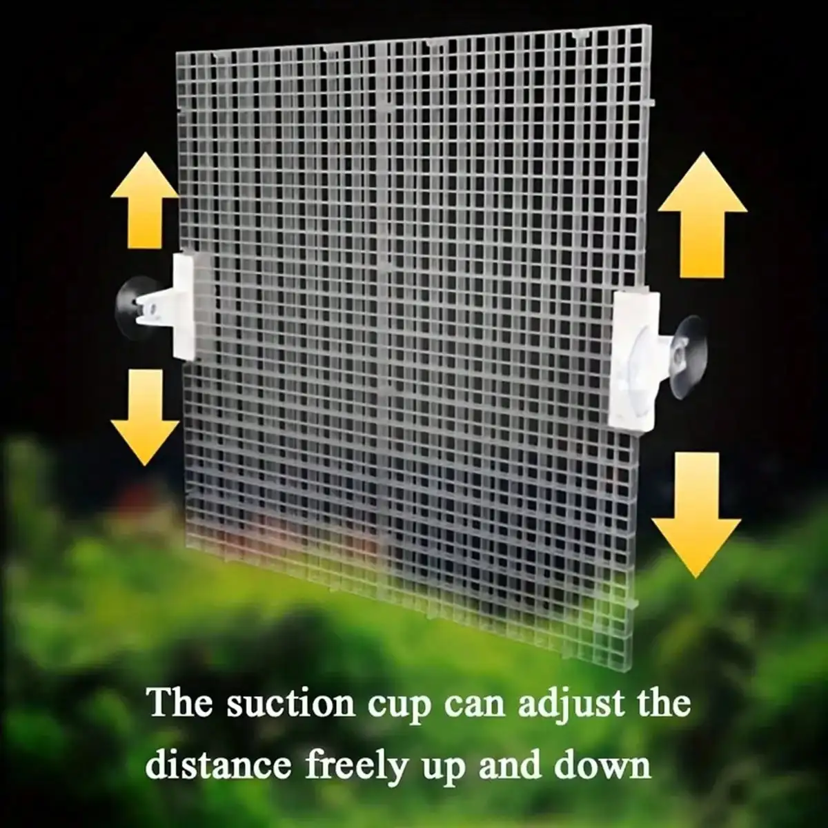 Adjustable Aquarium Divider Grid with Suction Cups Freely Move Up Down Ideal for Fish Tank Partitioning  Easy to Install