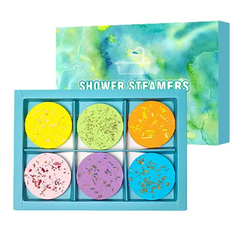 

Shower Scent Tablets 6Pcs Self Care Tablets Refreshing Shower Steamers Self Care Tablets Dried Flower Shower Steamers For Women