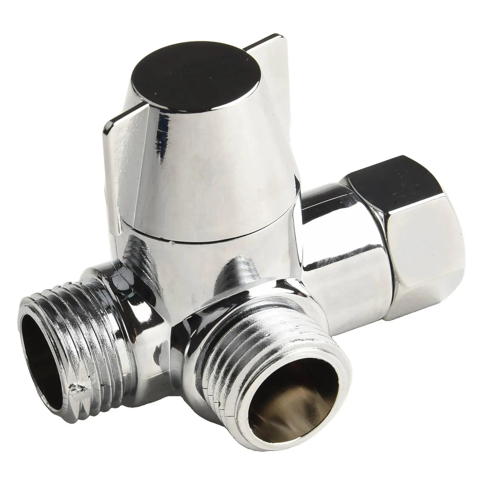 G1/2in 3 Way Diverter Valve T-Adapter Converter Shower Water Tap Connector Bathroom Faucet Water Separator ABS diverter valve shower head diverter valve t adapter valve