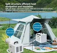 Climatiseur mobile split 220V, climatiseur portable pour voiture, climatiseur de tente de camping sans installation 5