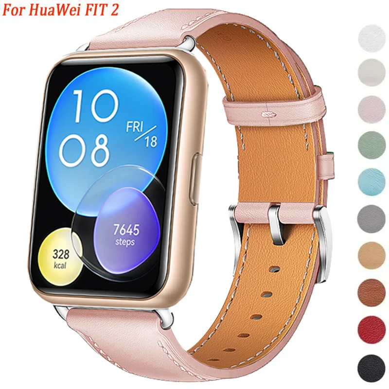 Cinturino In Pelle Per Huawei Watch Fit 2 Cinturino Smartwatch Sostituzione Cinturino Sportivo Braccialetto Correa Huawei Watch Fit 2 Accessori