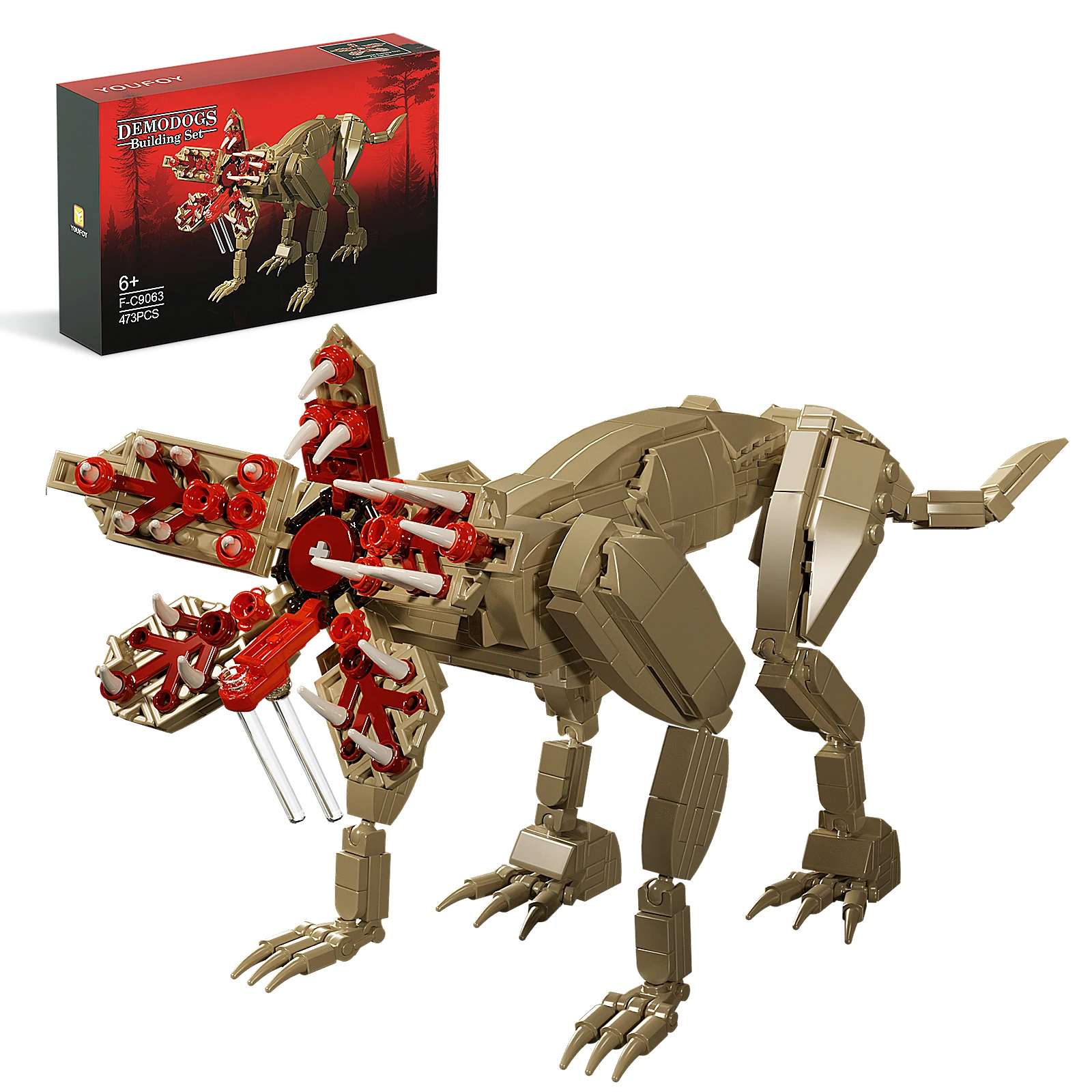 thumbnail image 1 of MOC Movie Demodog Monster Building Blocks Kit For Strangers Things Bricks Toys Eleven Brickheadz Truck For Children Kid Gift, 1 of 5