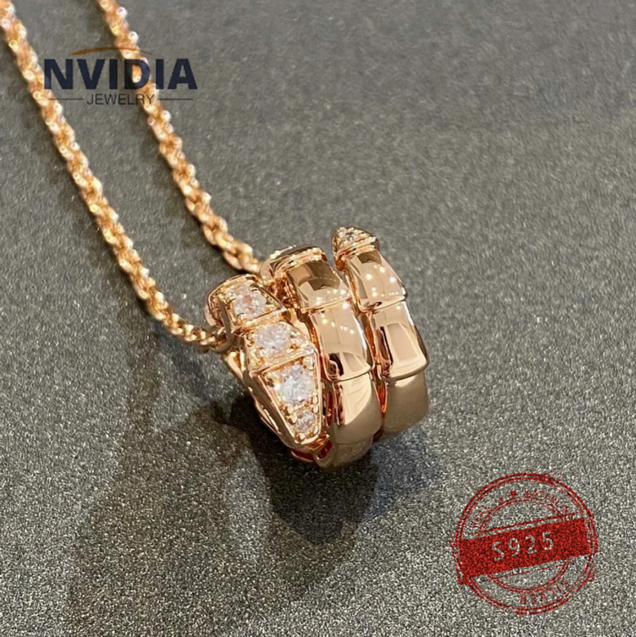 2024 Fashion Hot Selling Jewelry BV Customized S925 Silver Luxury Snake Bone Diamond Necklace Birthday Party Earrings Gift