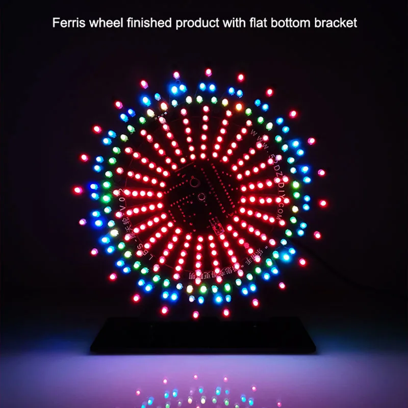 Upgraded Version Of Automatic Rotating Colorful LED Lights Ferris Wheel B.luetooth Speaker DIY Electronic Production Kit