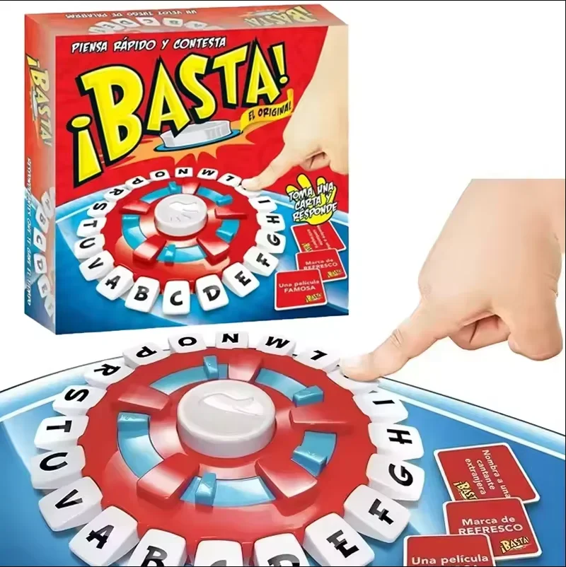 Basta Spanish Tapple Word Game English Tapple Games Version Quick Thinking Letter Pressing Board Games Gifts
