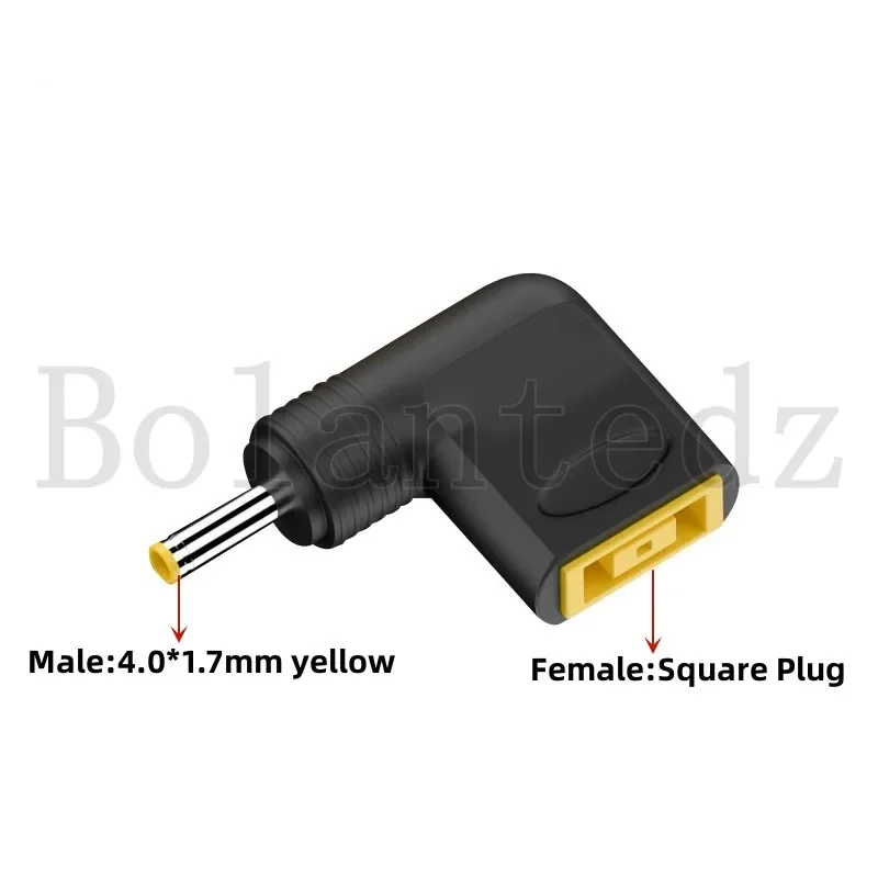 Laptop power adapter connector DC square plug female to 7.4x5.0mm 4.5mm*3.0mm male jack converter for HP Dell Lenovo notebook