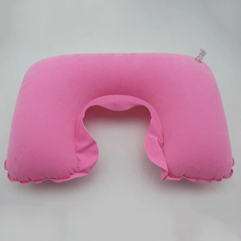 U Shaped Travel Pillow Inflatable Car Neck Pillow Soft Support Headrest Cushion 6 Color Airplane Travel Accessories inflatable wedge pillow inflatable neck pillow inflatable body pillow inflatable footrest pillow inflatable foot rest pillow inflatable love pillow