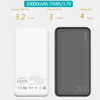 FERISING Power Bank 20000mAh Portable External Battery Charger QC PD 3.0 Poverbank for Xiaomi 20000 mah VOOC PowerBank 2