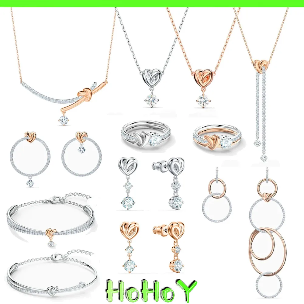 

Original Women's Necklace, Earrings, Bracelet Ring, High Quality Jewelry Set, Love Crystal Romantic Gift Wholesale
