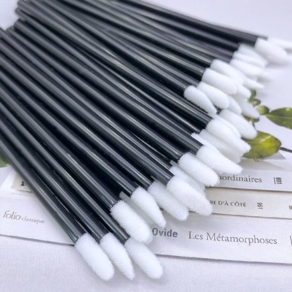 50PCS Disposable Lip Brushes Makeup Brush Eyelashes Extension Applicator Lipstick Wands Set Cosmetic Colourful Make Up Tools