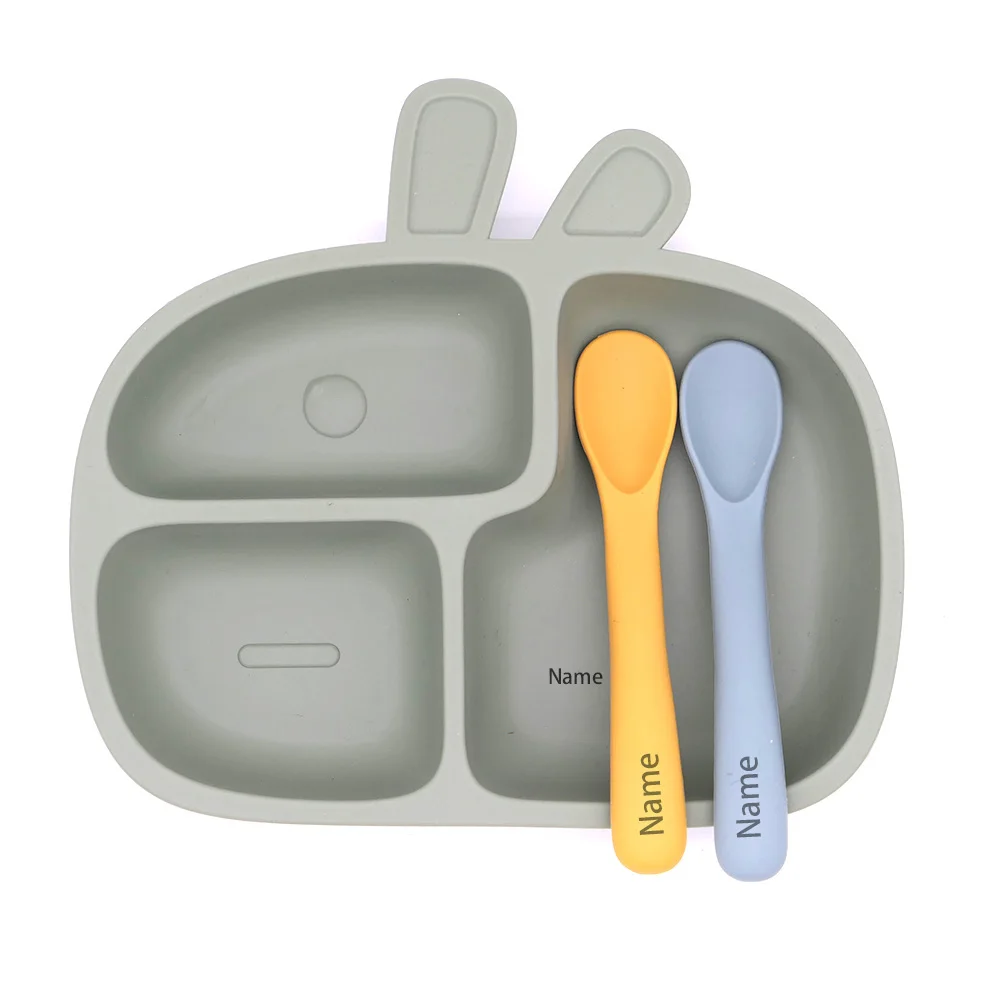 Baby Tableware Bowl Personalized Customization Free Printing Silicone Material Boy Girl Holiday Gift