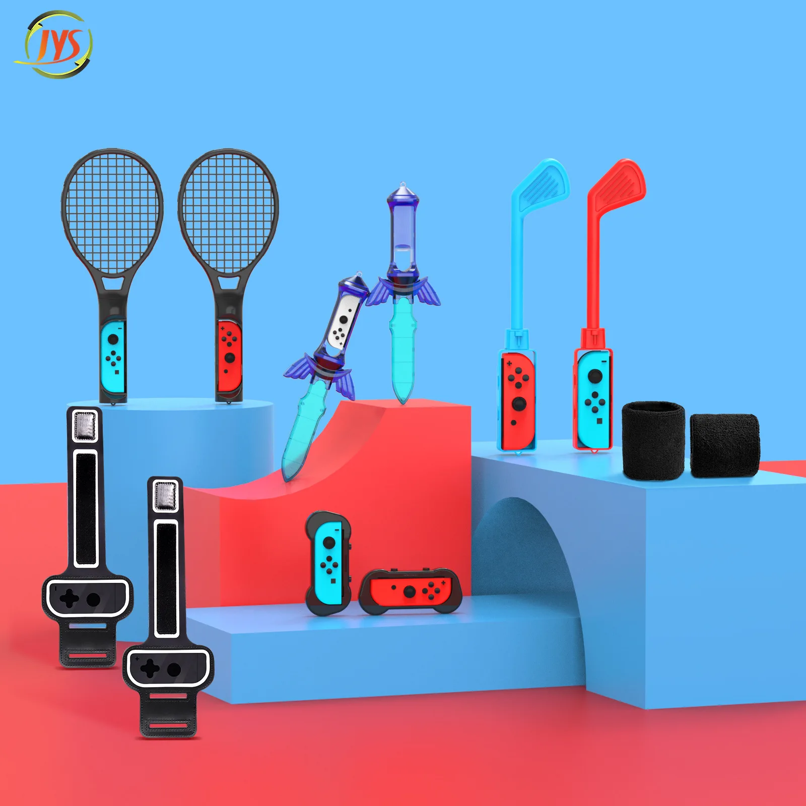 12 in 1 Switch Sports Accessories Bundle for Switch NS Sports Accessories Kit Compatible with Switch/Switch OLED Games