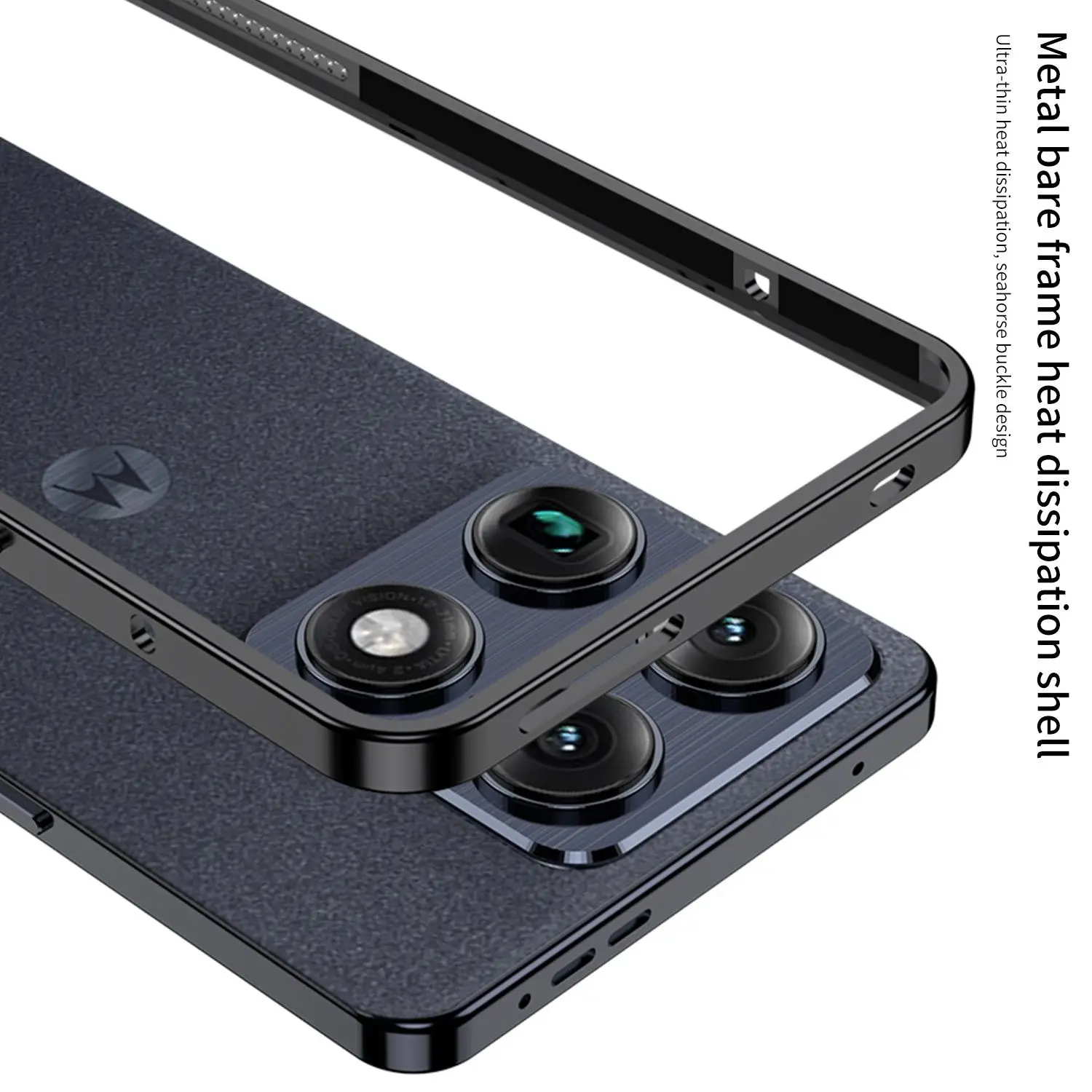 Luxury Aluminum Alloy Frame Shockproof Case with Bare-Skin Feel