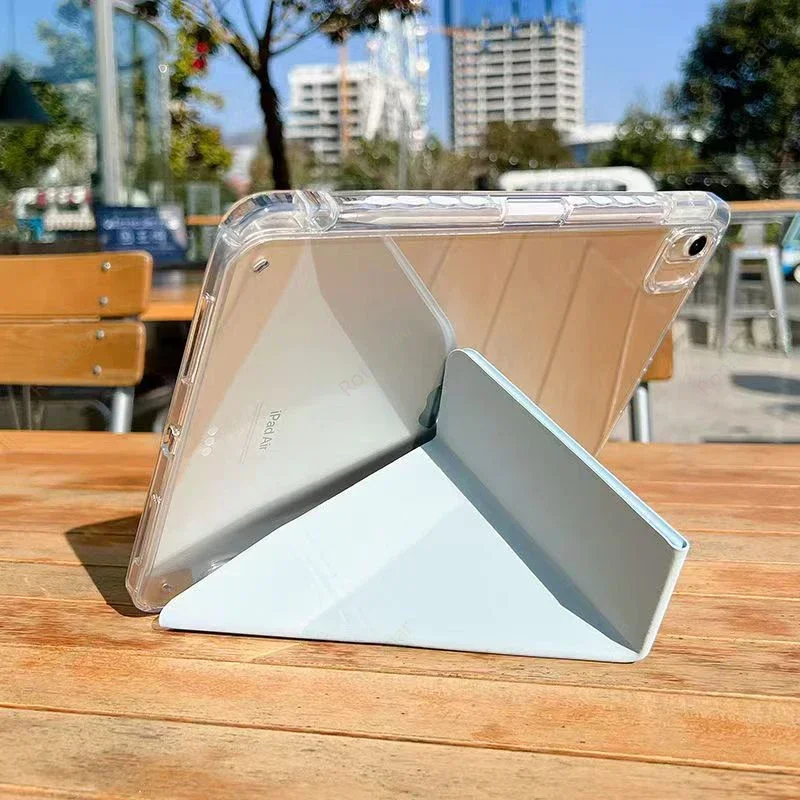 Premium Y-Fold Leather Tablet Case with Pencil Holder