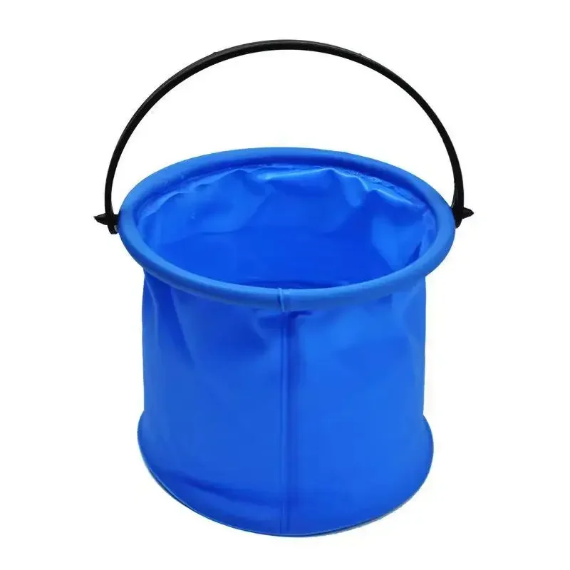 Beach Sand Play Bucket Toy Folding Collapsible Portable Bucket Gardening Tool Outdoor Pool Play Tools Toy Kid Child Summer Favor 5