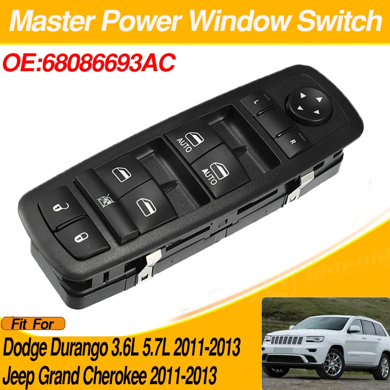 

Выключатель стеклоподъемника Для Dodge Durango 2011 л 2012 л 2013 л Jeep Grand Cherokee 68086693AD