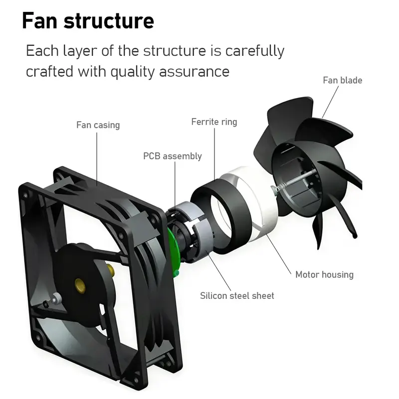 Adjustable Speed Large Air Volume Blower 220V To 12V Waste Oil Stove Firewood Stove Turbo Fan High Air Volume Turbo Blower Fan - Image 4