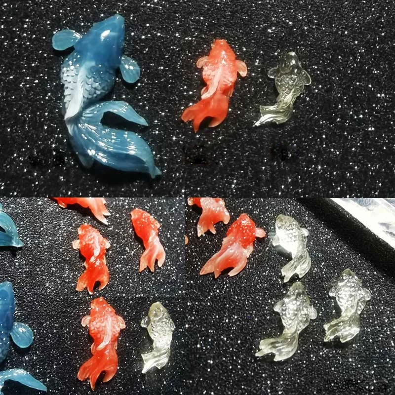 Goldfish Ornaments Necklace Mirror Silicone Molds Suitable for Epoxy Resin Diy Craft Earrings Pendant Jewelry Making