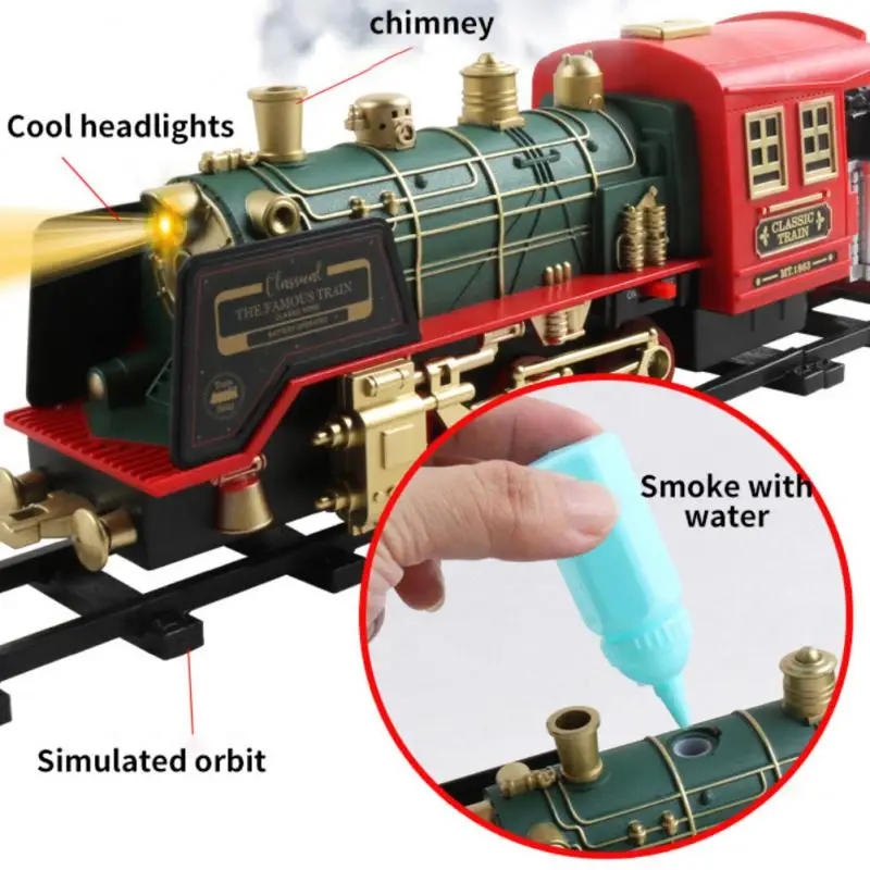 Christmas Train Set Electric Rail Car Building Block Track Toy Xmas Train Gifts Toys For Kids Birthday Party Christmas Gift