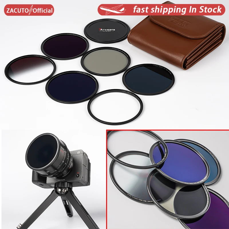 

7artisans 67-82mm Nano Magnetic Lens Filter Kit With MRC UV+CPL+ND8+ND64+ND1000+GND0.9+Black Mist Diffusion 1/4 For Camera Lens