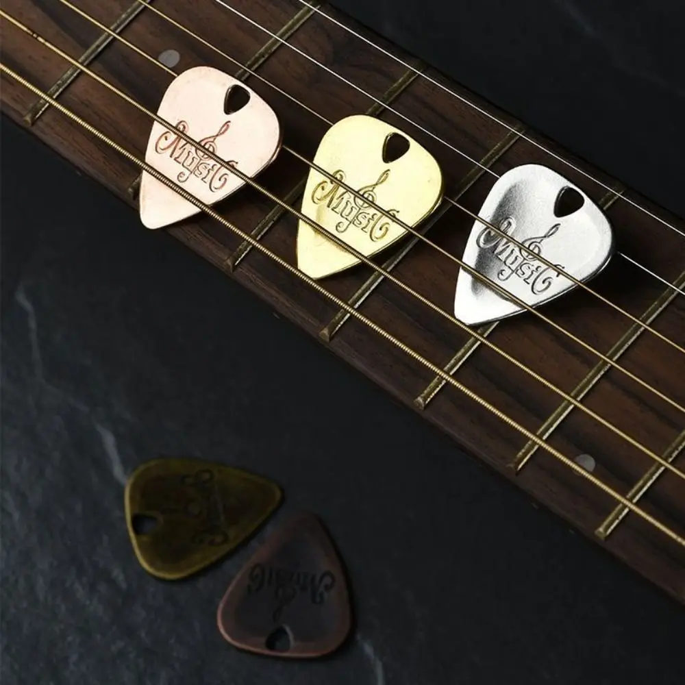 Wear-resistant Metal Guitar Pick Electric Guitar Bass Acoustic Picks Sparkling Pick Plectrum Ukulele Picks