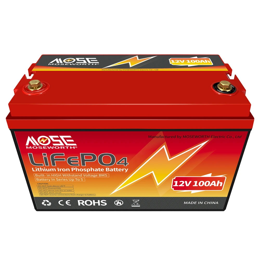 

12V 50Ah 100Ah 200Ah Deep Cycle Rechargeable Lithium Iron Phosphate Battery Built-in BMS For RV Camping Power 3000 ~7000 Times