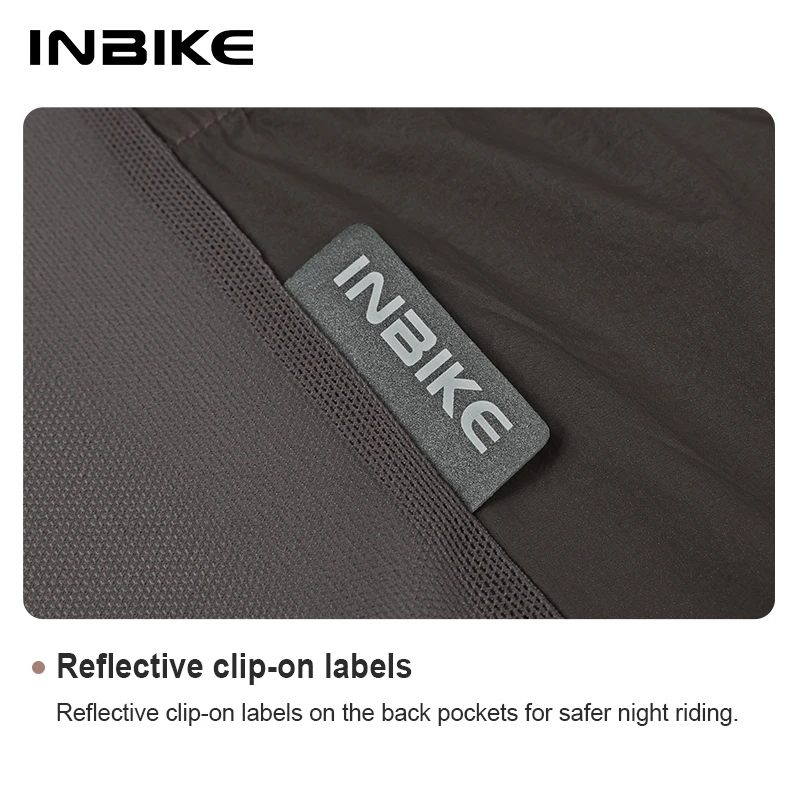 INBIKE  Men's Waterproof Cycling Sleeveless Jacket Lightweight Stackable Reflective Anti-UV Pocket Windproof Vest 4