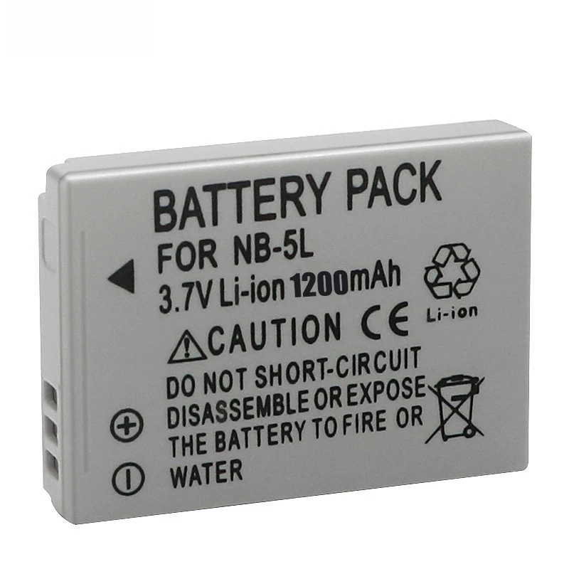 1200mAh Camera Battery NB 5L NB5L nb-5l For Canon IXUS 800 IS 850 900 TI 950 960 970 980 S110 SX200 SX210 SX220 Batteries rechargeable battery camera battery