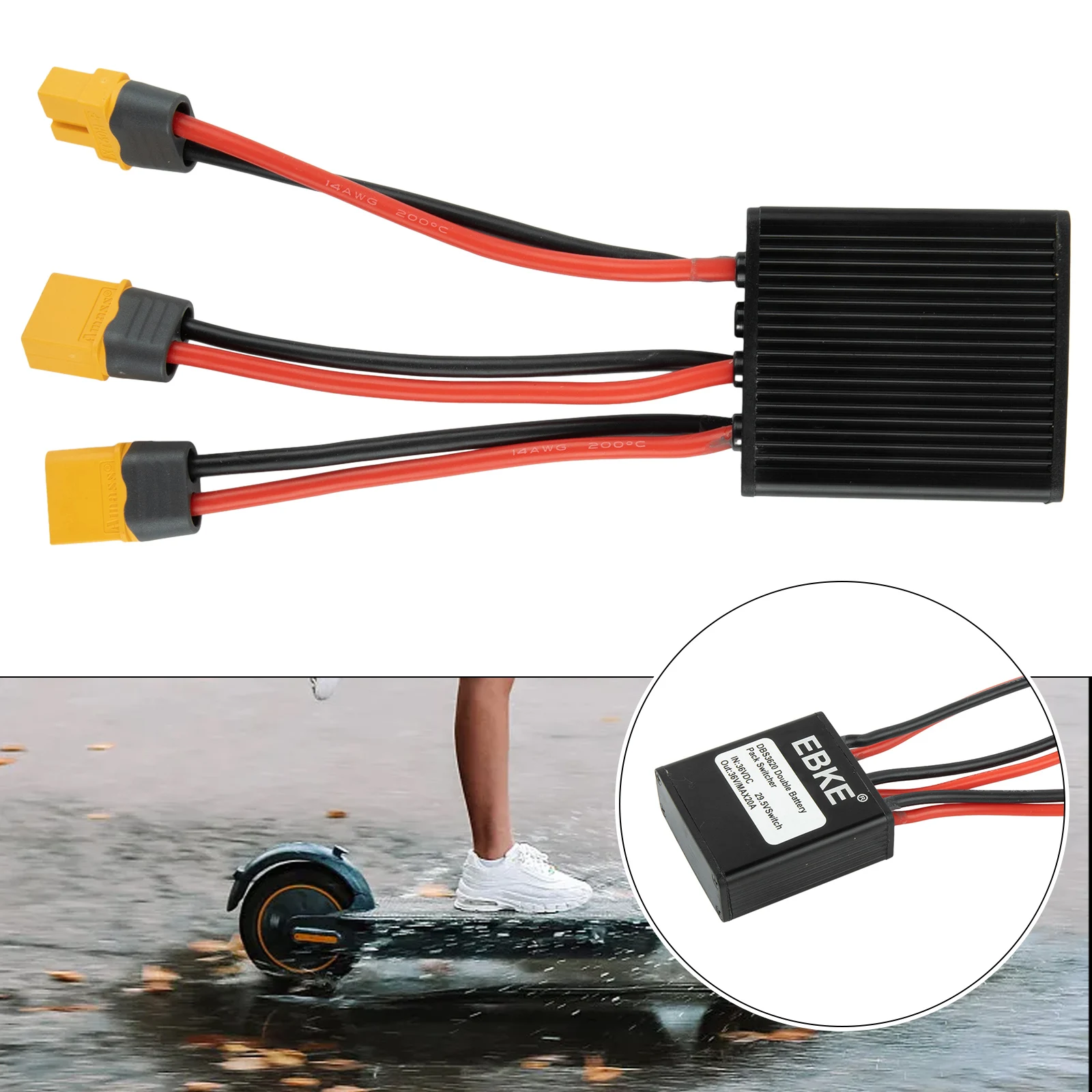 

Electric Bicycle Dual Battery Management System Practical Module Connect The Controller On-off Switch Discharge Controller
