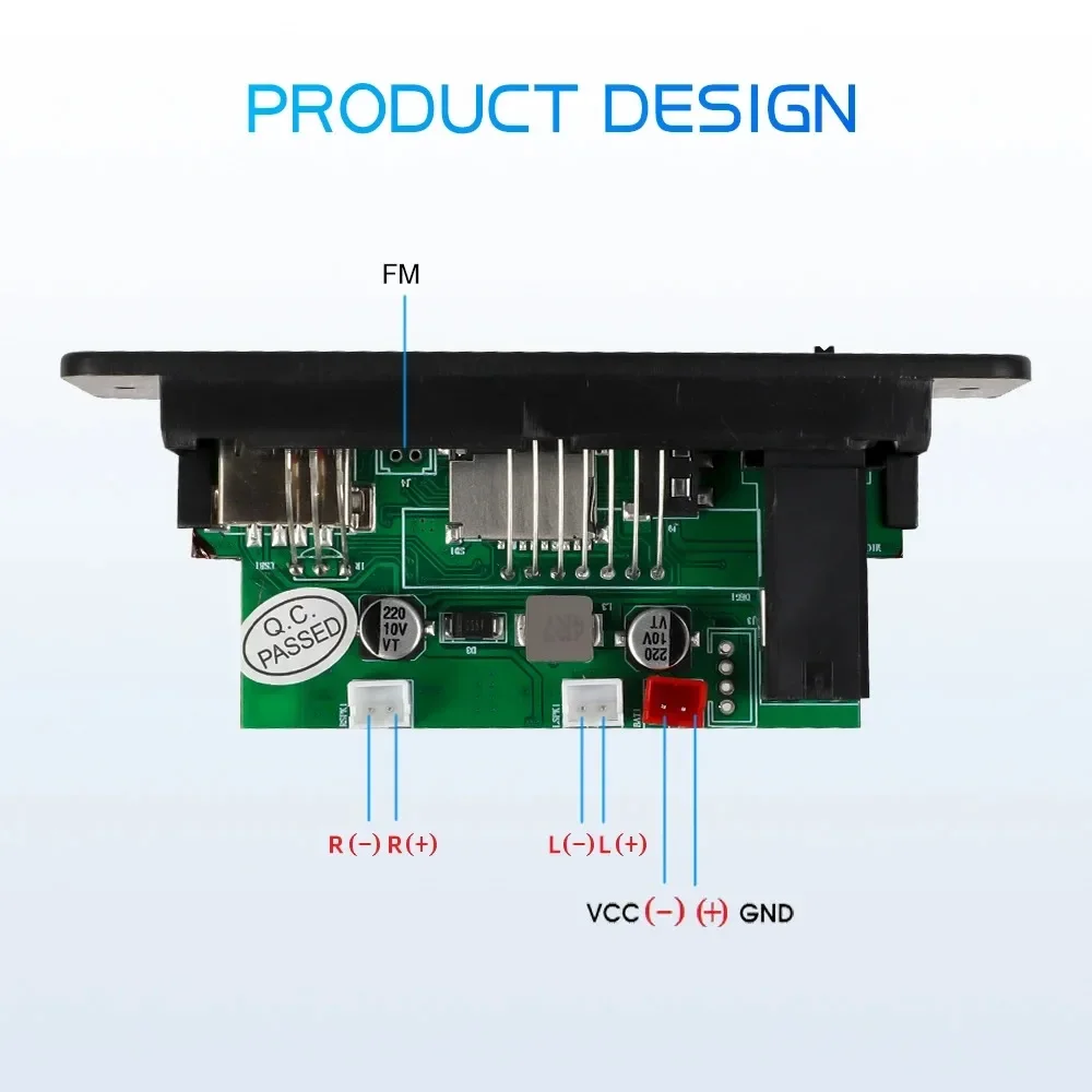 KEBIDUMEI DC 5V 10W 앰프 블루투스 스테레오 DIY 자동차 MP3 플레이어 디코더 보드 무선 FM 라디오 모듈 TF USB 핸즈프리 통화 ,DC 5V 10W Amplifier Bluetooth