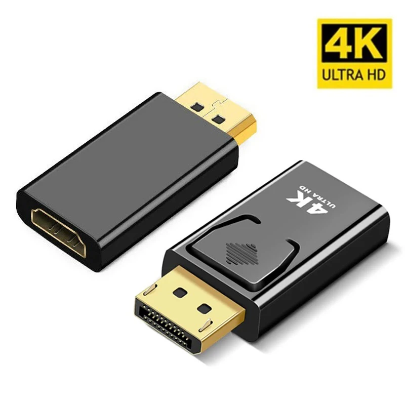 DisplayPort to HDMI-Compatible 4K 1080P Adapter DP Male to Female HD TV HDMI-Compatible Audio Video Cable for TV PC Laptop
