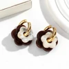 87660-4ed786.jpg Boucles d'oreilles en forme de fleur acrylique colorée pour femmes et filles, cercles en acier inoxydable, tendance 2025, bijoux cadeaux