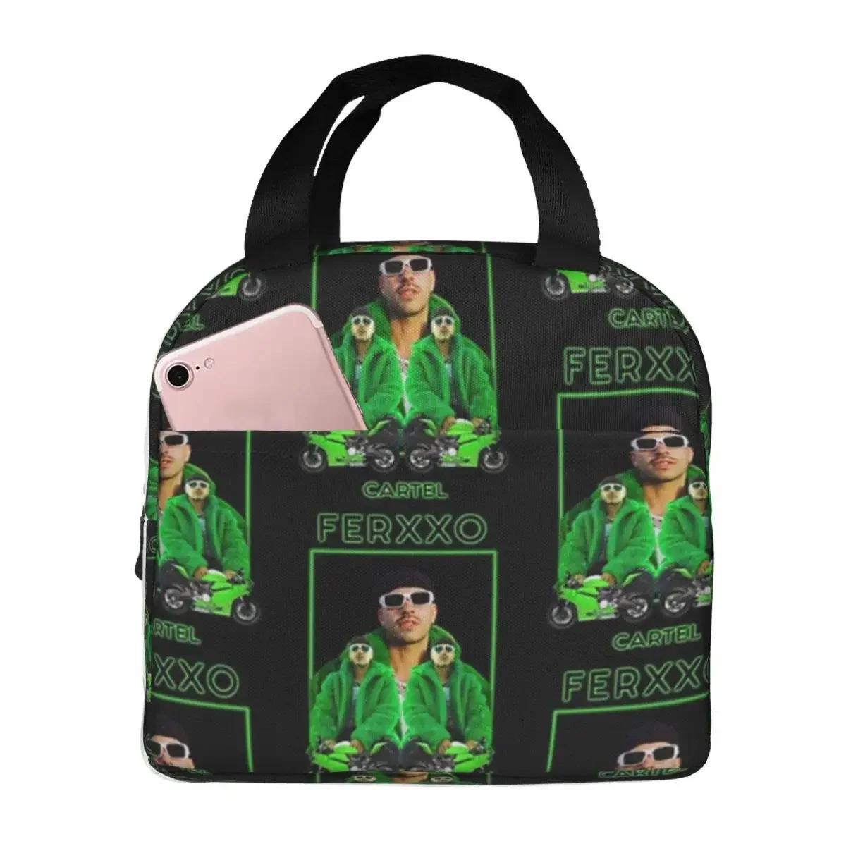 

Ferxxo Feid Dress 2 Insulated Lunch Bags Resuable Picnic Bags Thermal Cooler Lunch Box Lunch Tote for Woman Work Kids School