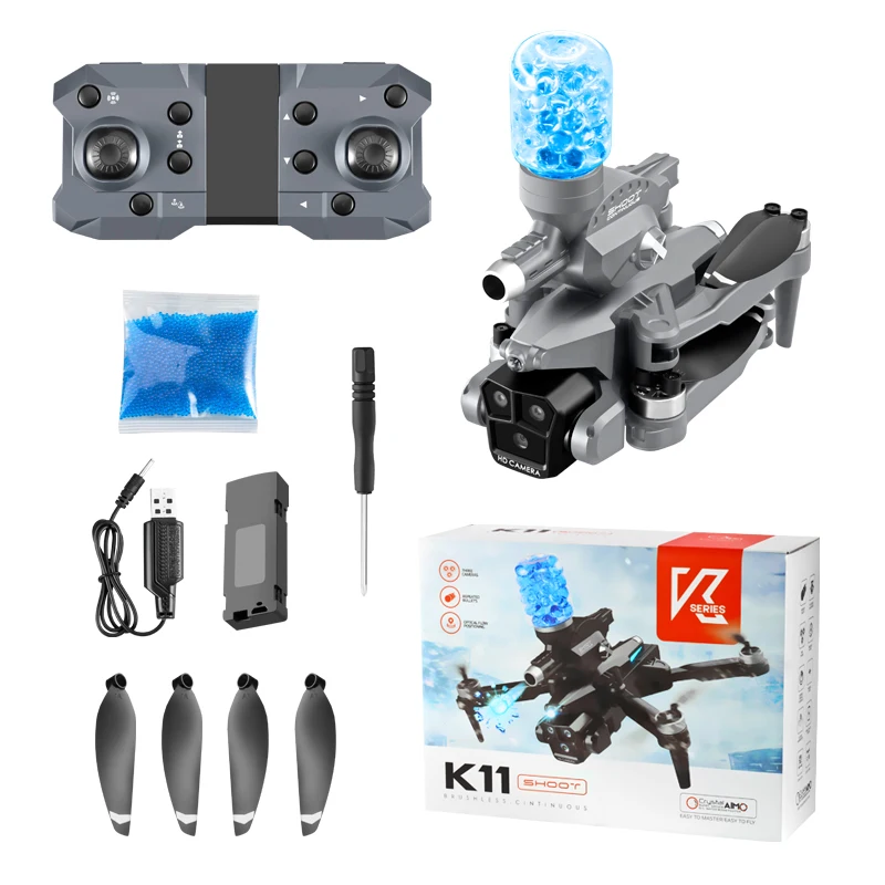 K11 맥스 드론 물 폭탄, GPS 리턴 브러시리스 모터, 4K HD 3 카메라, 360 ° 레이저 장애물 회피 RC 쿼드콥터 드론 장난감