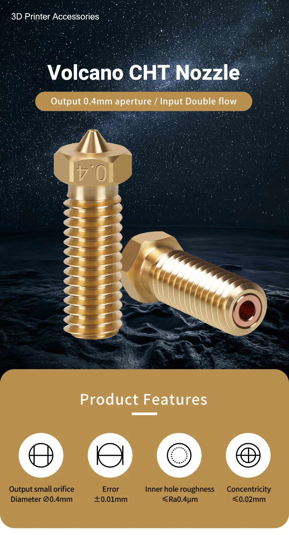 Filament ELEGOO Silk PLA - Compatible Avec Les Imprimantes 3D FDM - 1