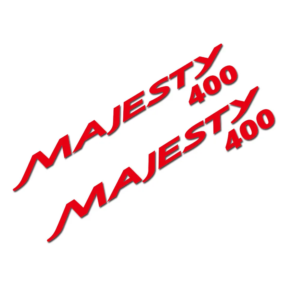 3D Resin Stickers For Yamaha Majesty 400 Scooter - 2 Chrome Decals, Waterproof & Scratch Resistant