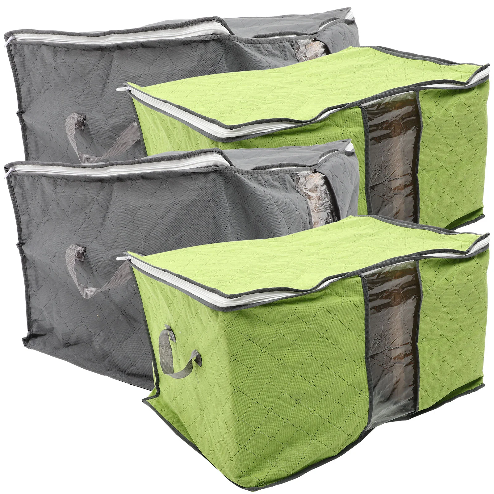

4 Pcs Storage Bags Dorm Durable Clothes Container Bedding Bins Pouches Fabric Large Quilt Household Extra