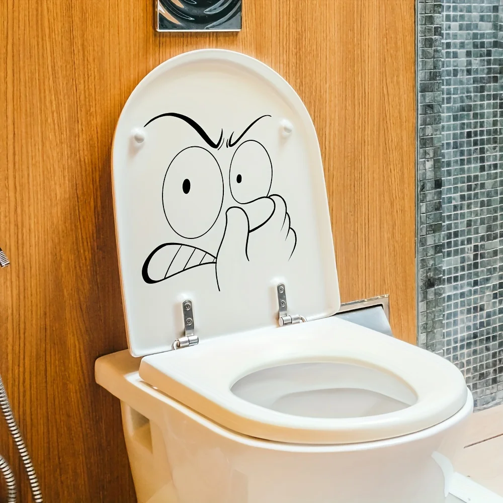 Description Picture 5 of itemHumorous Toilet Sticker Bathroom Toilet Cover Sticker Wall Stickers Animal Wc Accessories Easy Apply for Home Bathroom Наклейки