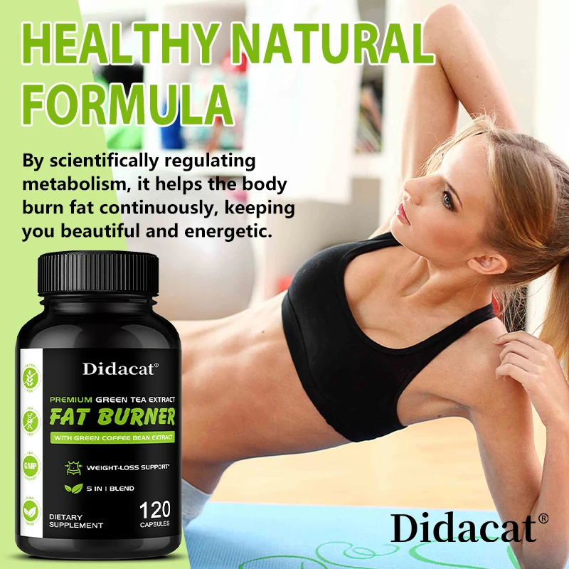 Garcinia Cambogia, Green Tea Extract, Promotes Fat Burning, Suppresses Appetite, Supports Weight Management