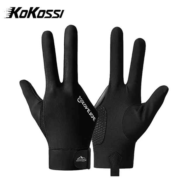 KoKossi 1PC Professional Billiards Glove Left Right Hand Open Breathable Anti-Slip Three Finger Billiards Gloves Snooker Glove 1