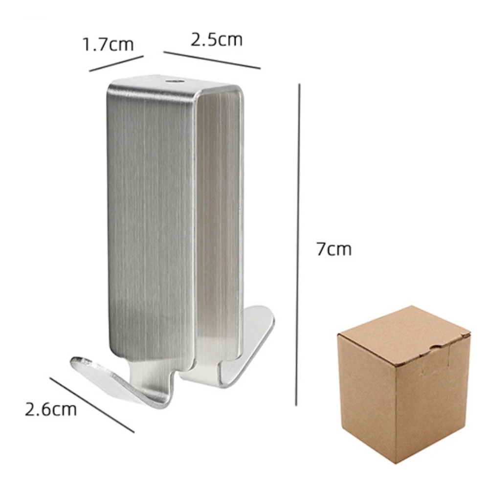Bathroom Shower Door Hook Stainless Steel Over Glass Door Shower Towel Rack Bathrobe Hanger Holder Punch Free Wall Hooks 6