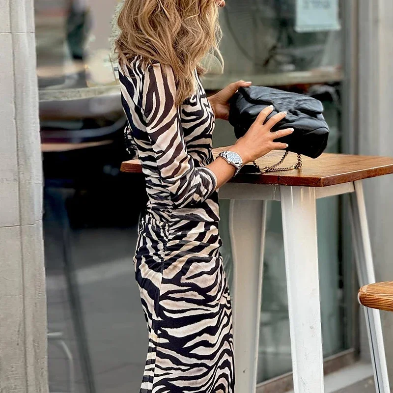 Dolce & Gabbana zebra-print long-sleeve Dress - Farfetch