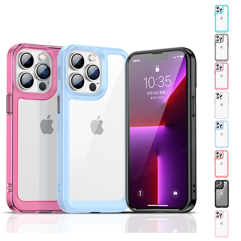 Per Cover Iphone 13 Pro Case Iphone 11 12 13 Pro Max Capas Trasparente Nuovo Multicolore Trasparente Per Fundas Iphone 13 Pro Max Cover