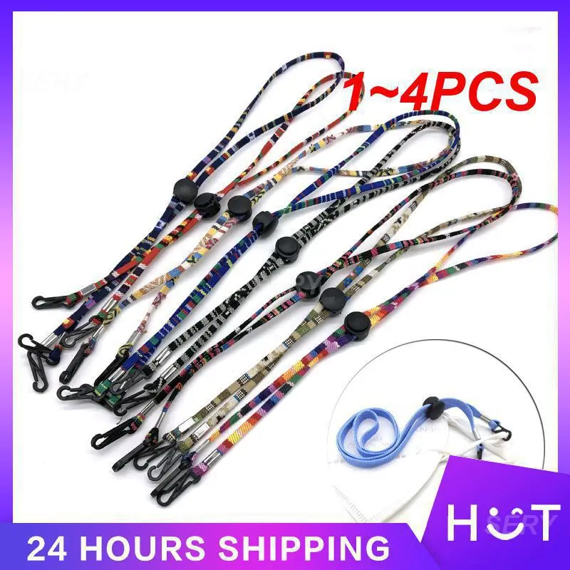 

1~4PCS Eyewear Rope For Adults Men Children Adjustable Masks Rope New Neck Strap String Rope Band Ethnic Pattern Neck Holder