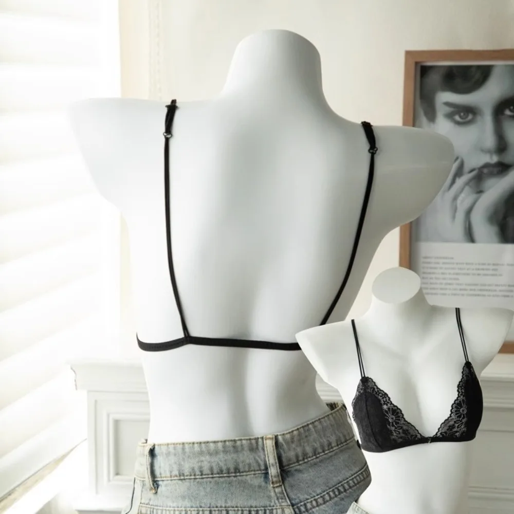 Ultra-Thin Lace Wireless V Bra with Front Closure - Seamless Anti-Sagging Lingerie