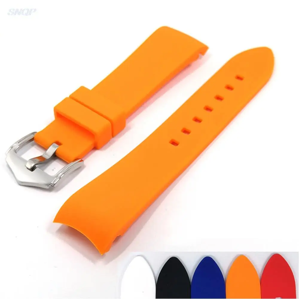 

Curved End Watch Band Sport Silicone Diving Waterproof Wrist Rubber Bracelet 18mm 19 20mm 22mm 24mm for Omega Seiko Tissot Strap